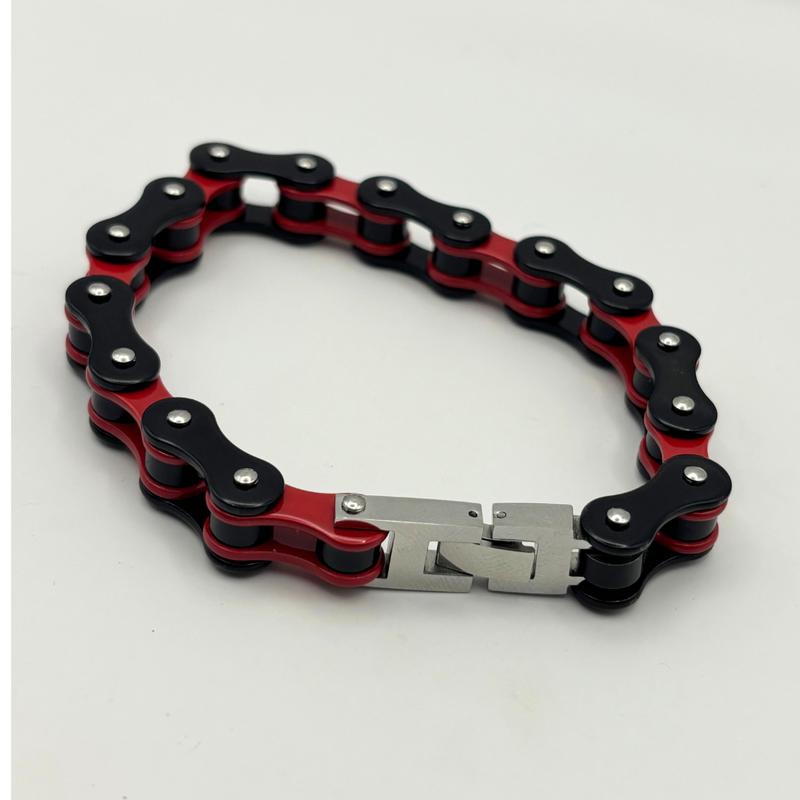 Stainless Steel Bike Chain Bracelet 2.0 for Men Women Royal Knight Design Adjustable Cuff Perfect Gift for Dad Brother Motorcycle ATV Enthusiasts Hypoallergenic 20 or 22 cm