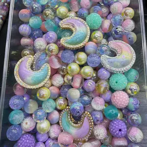 Creative Acrylic Silicone Beads for Jewelry Making, DIY Beading, Perfect for Bracelets, Keychains, and More, Durable and Versatile Craft Supplies