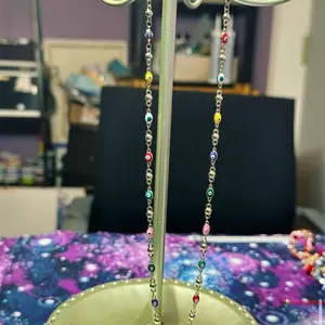 Colorful evil eye protection necklace