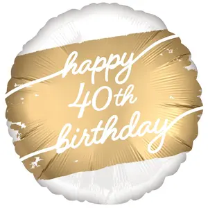 Golden Age 40th Birthday Foil Balloon