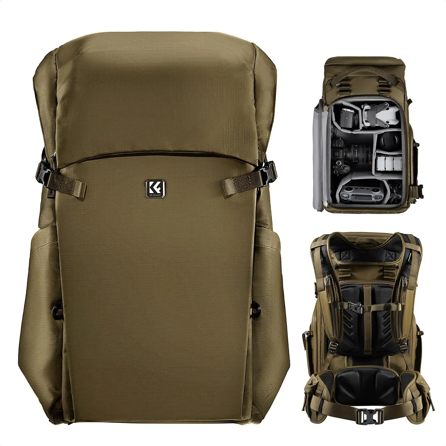 【DealsForYouDays】K&F CONCEPT Camera Backpack, 30L Large Capacity Camera Bag, Waterproof DSLR Camera BackPack, Extra Large Photography Bag Backpack