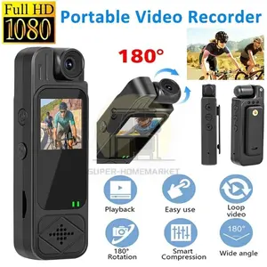20-hour 1080P Camcorder Mini Police Body Camera HD 180° Video DVR IR Night Cam Recording Portable Compact