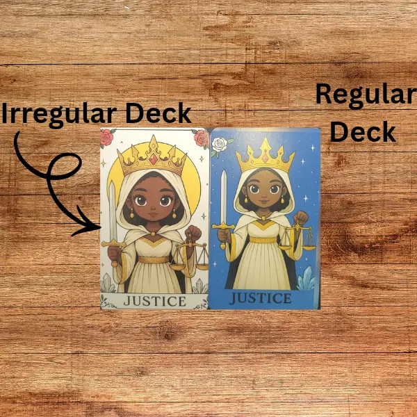 (Irregular Cut)Mini Melanin Major Arcana Tarot Deck - 22 Cards, Limited Edition, Black & Brown Beauty, Ideal for Tarot Readers & Spiritual Seekers