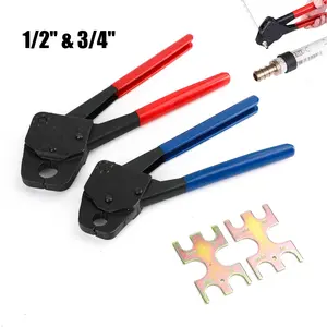 2-Piece PEX Crimper Set – 1/2" & 3/4" with Go/No-Go Gauge | Ergonomic Plumbing Tool