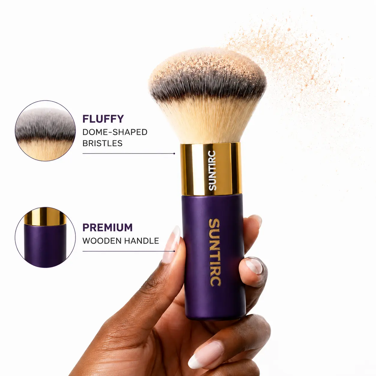 brush - fluffy, dome foundation brush