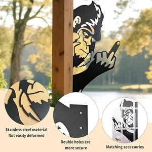 Flip Bigfoot, peek-a-boo Bigfoot, metal peek-a-boo Flip Bigfoot, peek-a-boo Bigfoot, garden decorations Surprise decorations [Peek-a-boo Bigfoot] Outdoor