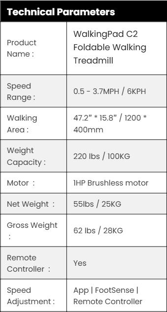 Walking Pad C2 Foldable Under Desk Treadmill For Home&Office, Lightweight, 12Month Warranty