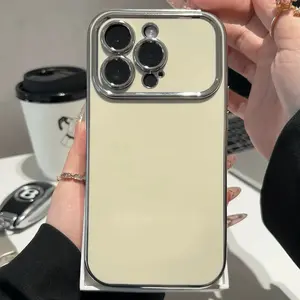 Electroplating Edge Soft Shell, All-Round Protection Of The Shell Body, Electroplating Large Window Mobile Phone Case, High-End And Drop-Proof,Compatible With For iPhone 16/16Plus/16Pro/16ProMax,15,14,13, 12,11,X/XS,XSMAX Pro Max/Plus Series And More