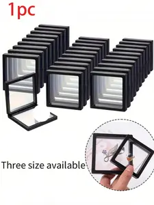 3D Floating Display Box, Dustproof Acrylic Jewelry Storage, Jewelry Storage Unit, Transparent Hanging Organizer, Dustproof Organizer Boxes, for Necklaces, Bracelets, Rings, Coins, Earrings, Brooches