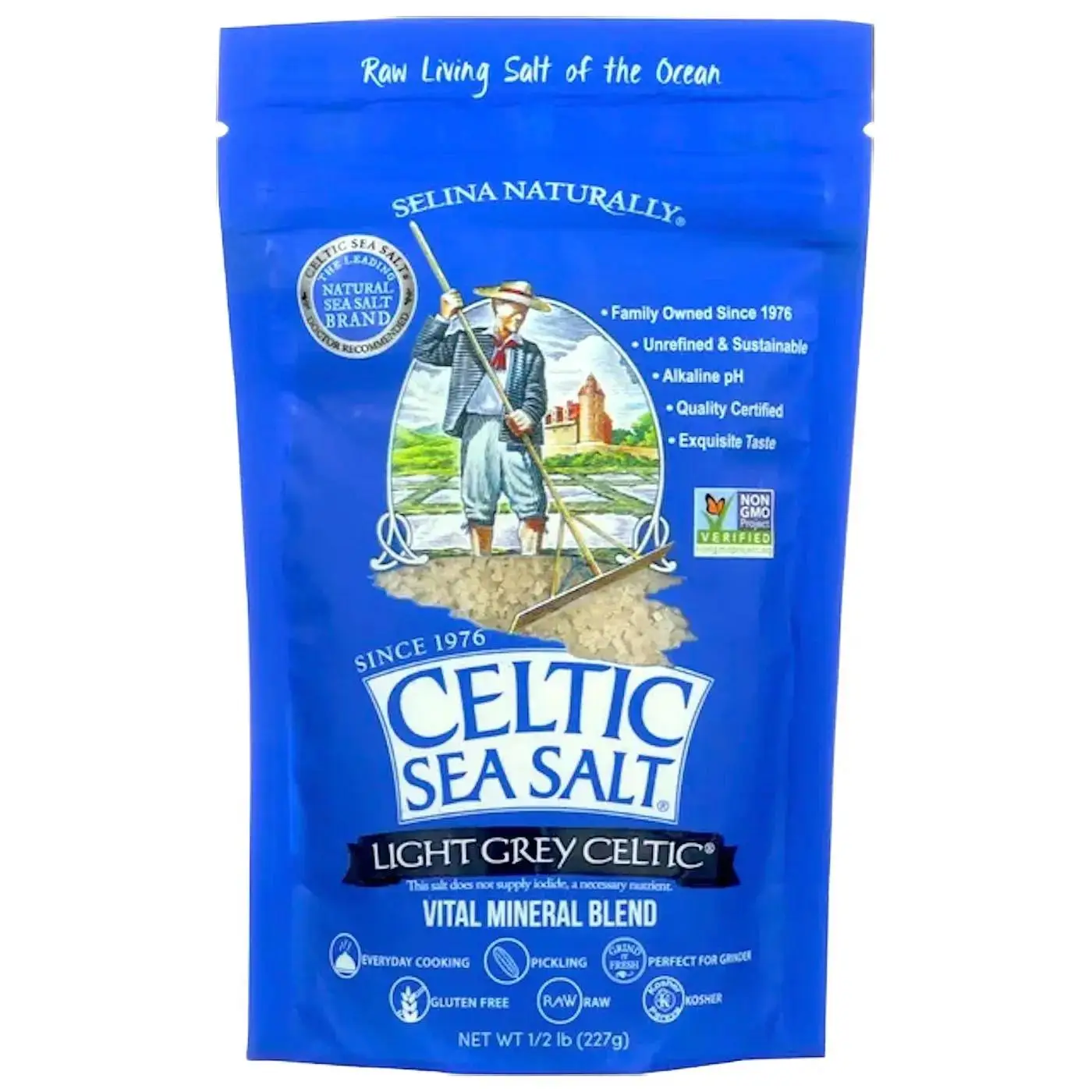Celtic Sea Salt, Hand harvested from France, healthy, organic, kosher, best for your health, viral salt