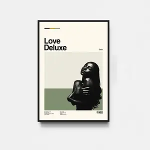 Love Deluxe - Sade Album Poster, Love Deluxe Album Poster, Midcentury Art, Minimalist Art, Retro Poster, Vintage Poster, Home Decor