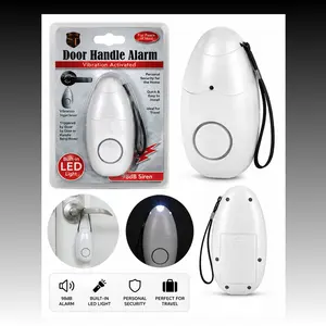 Portable Door Guard Alarm with 98dB Audible Alert & Flashlight