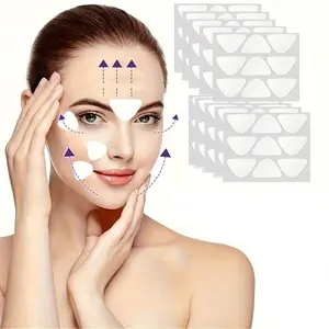 10 Sheets of Facial And Forehead Wrinkle Patches - Small Patches for The Eyes, Mouth, And Forehead - Triangular Non- Facial Tape Ideal for Treating Frown Lines, Crow'S Feet, And Fine Lines, Smoother, Skin Care