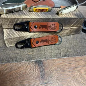 Farm Keychain, Cow Calf Keychain, Custom Keychain, Farming, Cattle, Rancher, Leather Keychain, Key Fob, Key Ring, Leather tactical keychain, Key Organizer, Gift, His Her, Dad