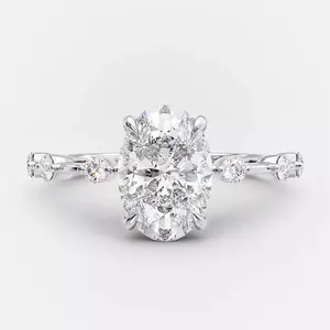 【#368】Cubic Ziconia Everyday Rings 1ct Oval-Cut 925 Sterling Silver