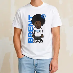 "Brent Cartoon" Graphic T-Shirt - Brent Faiyaz Music Statement Top - Urban Streetwear Aesthetic Apparel - Soft Breathable Graphic Shirt - Unique Professional Detail Crew Neck Tee
