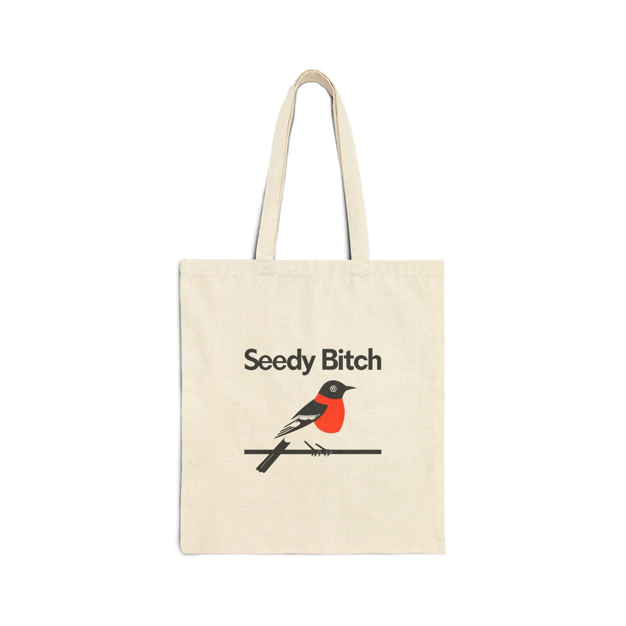 Seedy Bitch Cotton Canvas Tote Bag - Funny Seed Lover Reusable Shopping Bag, Eco-Friendly Grocery Bag, Farmers Market Tote, Plant Lover