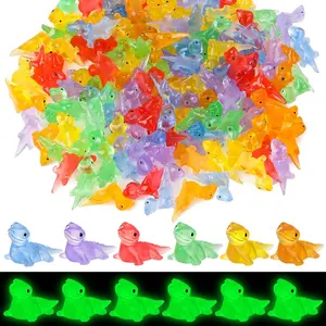120 count Mini Luminous  Lizard Figurines, Miniature Lizard Statue Figurines, Cute  Lizard Figure Mini   Glow in The Dark for  Landscape Dollhouse Garden (6 Colors)