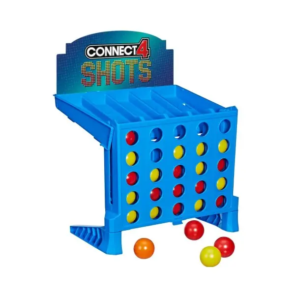 Connect 4 Shots Board Game for Kids Ages 8+, Fast-Paced Family Game, Active 2-Player Ball Toss Game, Fun Gift for Kids