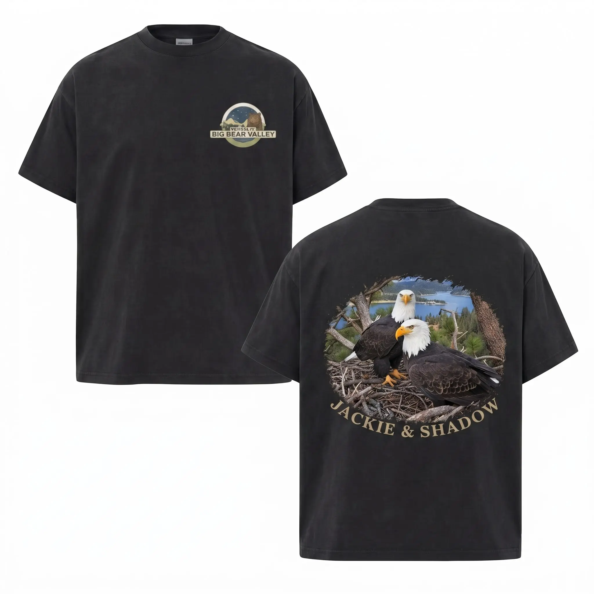 Jackie & Shadow Friends of Big Bear Valley Shirt, Bald Eagle Tribute Tee, Big Bear Eagle Cam T-Shirt, Comfort Colors Wildlife Shirt, Soft-Washed Unisex Tee, Eagle Lover Gift for Men and Women