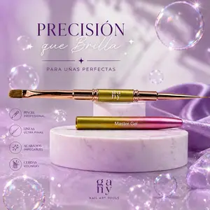 GANY NAILS Double-Ended Kolinsky Nail Brush for Nails Art and Gel Application