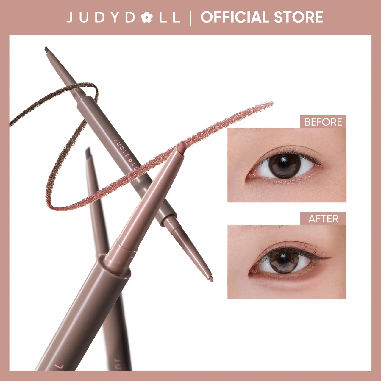 JUDYDOLL Dual-Color Gel Eyeliner Pencil - Double-Ended, Graphic, Colored, Easy Wing Creation, Beginner-Friendly Makeup Eyeliner & Lipliner