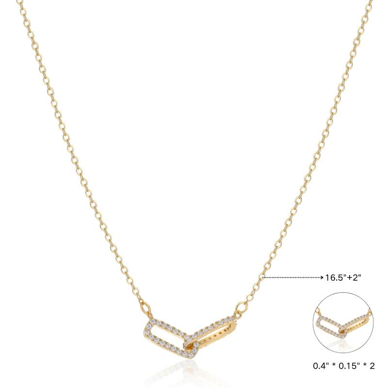 Tasiso Dainty Double Layer Pearl Necklace for Women Small Pearl Pendant Necklace 14K Gold Plated Cubic Zirconia Diamond Necklace  Simple Women Girls Jewelry Gift