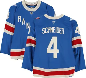 Braden Schneider New York Rangers Game-Used #4 Blue Centennial Set 2 Jersey Worn During Games Played Between December 10, 2025 and January 8, 2026 - Fanatics Authentic Certified