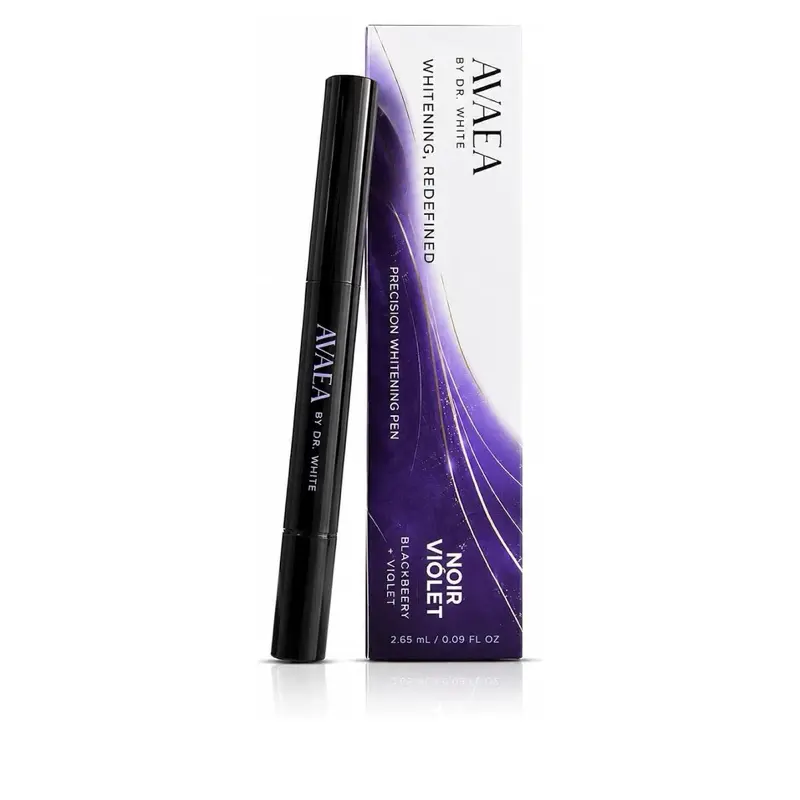 Dr. White’s AVAEA™ Noir Violet Teeth Whitening Pen | 0.09 Fl Oz Pap+ Precision Whitening Serum | Peroxide-Free Whitening Treatment | BlackBerry + Violet