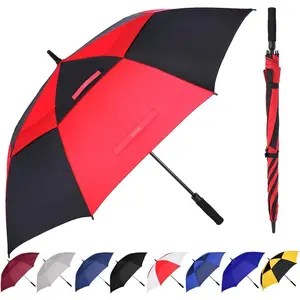 Golf Umbrella Large 62/68/72 Inch, Extra Large Oversize Double Canopy Vented Windproof Waterproof Umbrella, Automatic Open Golf Umbrella for Men and Women and Family.