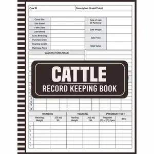 Cattle Record Keeping Book: Keep Your Ranching and Livestock Organized, Planning Calendar, (8.5 x 11 Inches) 110 Pages