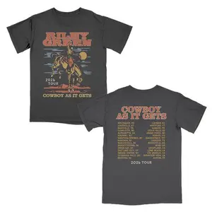 Riley Green Cowboy As It Gets Tour 2026 Two Sided T-Shirt – Country Music Fan Merch