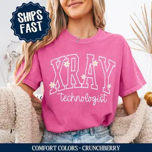 Comfort Colors Xray Tech Shirt, Xray Tech Shirt, X-Ray Technologist, Radiology Graduation , Medical Imaging Tech, Tech Week Gifts Fabric Top