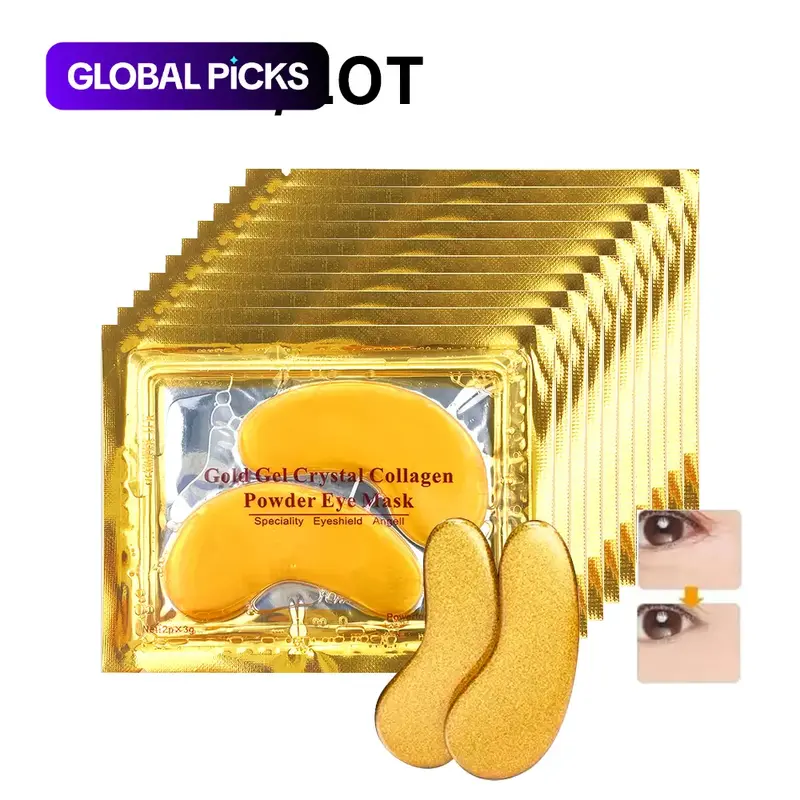 【Biack Friday】24K Gold Collagen Gel Eye Mask, 10 Pairs Moisturizing Under-Eye Patches for Women and Men #GLOBAL PICKS