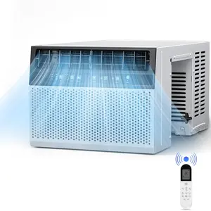 U-Shaped 10k/12k BTU Window Air Conditioner, Window AC Unit Cools Up to 550 Sq.Ft, Quiet Operation for Large Room Bedroom Living Room, Smart Remote & 24H Timer, 6-Mode Energy Saving, Easy Install