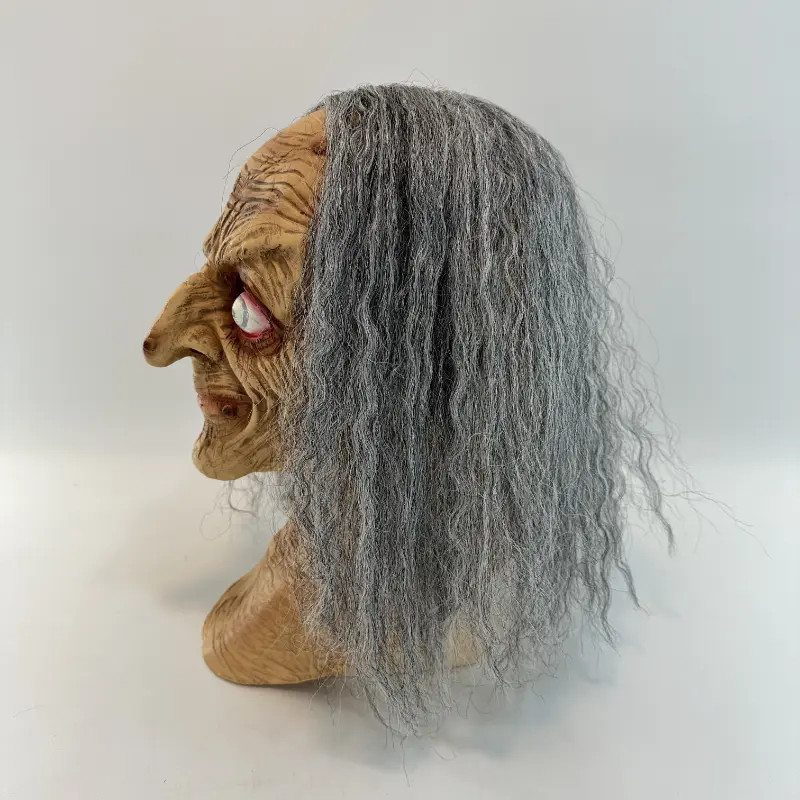 Spooky Witch & Zombie Latex Mask - Long Hair, Bleeding Design for Halloween, Carnival, and Party Decorations balaclava face masks balaclava mask face mask for men