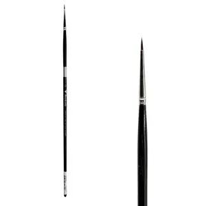 Trekell Crimson Taklon Long Handle Artist Brush - Size #0 Round