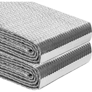 Double Bubble Reflective Aluminum Foil Insulation Roll 23.6inch x 10Ft Thermal Shield Radiant Barrier Sheet for Winter RV Window Cold Insulation Summer Heat Insulation - Silver
