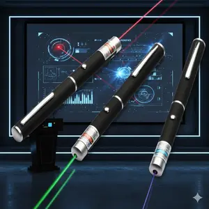 Professional Red Green Blue Purple Laser Pointer, 500m Range Remote Teaching Tool & Pet Toy for Cats Dogs, Portable Anti-Slip Design, Ideal for Education Training Presentation and Pet Interaction