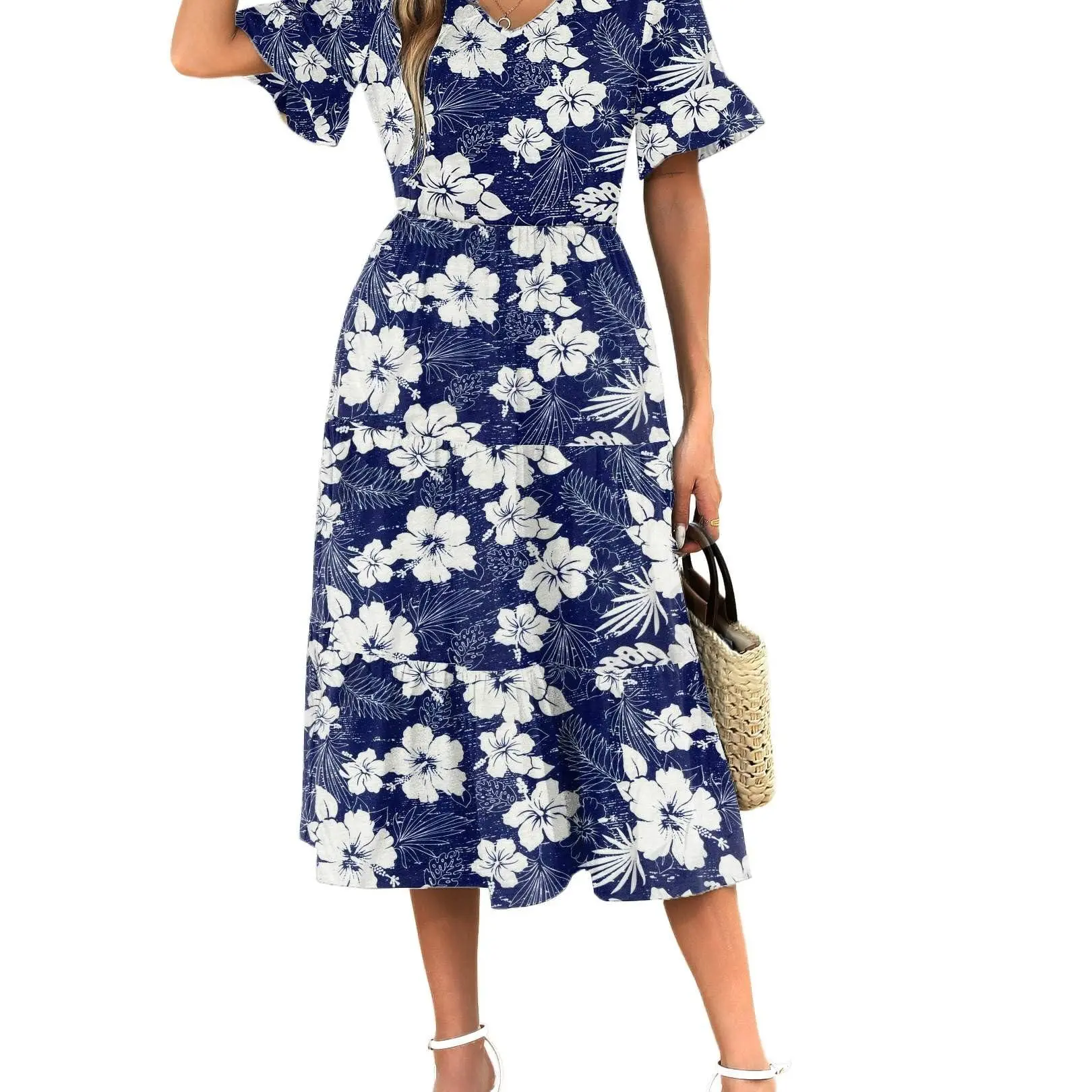 Floral-Navy