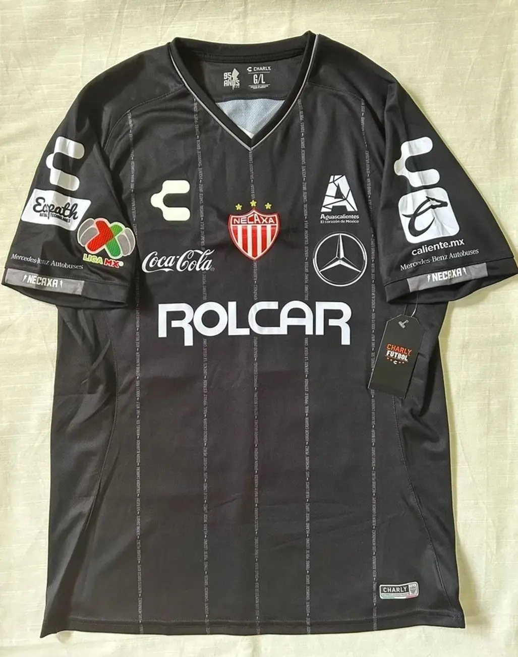 Necaxa 2020 Away Jersey Black Contreras Soccer AOP Shirt WQF