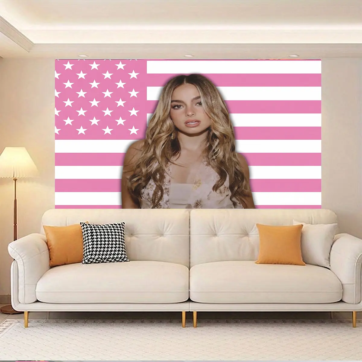 Addison Rae Vibe Artistic Polyester Photo Print Tapestry - Lightweight Home Decor Gift, Ideal for Teen Girls' Room Wall, Table Accents to Elevate Home Aesthetic