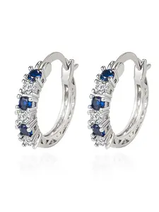 1 Pair Rhinestone Decorated Hoop Earrings, Elegant Women's Jewelry for Party, Daily Clothing Decor, Trendy All-match & Exquisite Jewelry for Birthday Gift and valentines‘s Day Gift