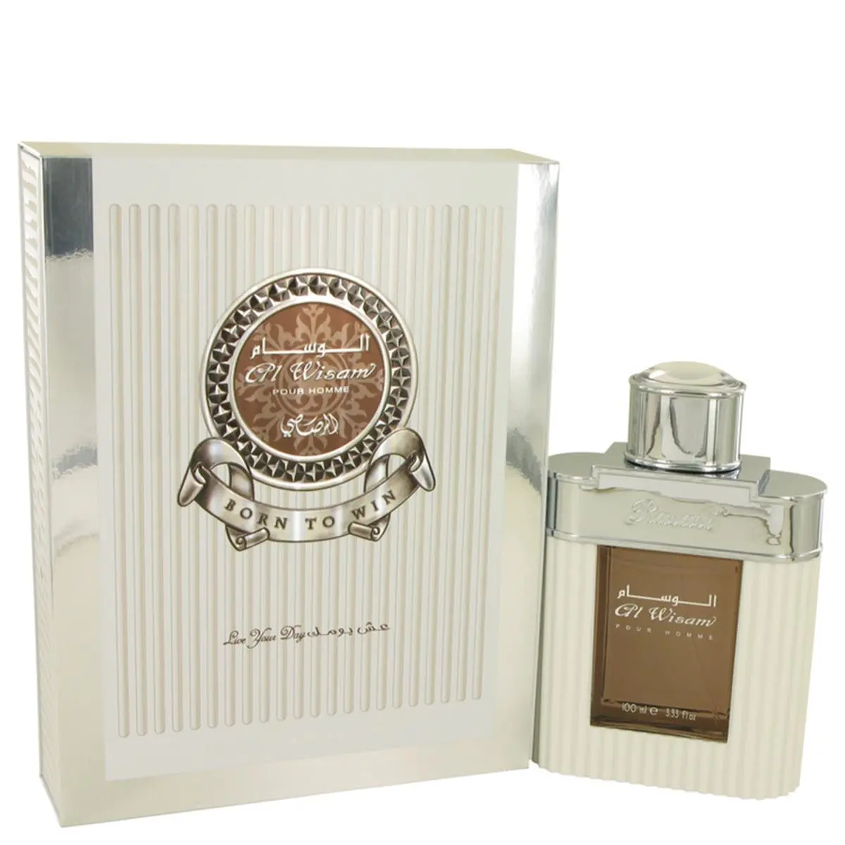 Rasasi Al Wisam Day Born To Win EDP Perfume Spray for Men, 3.33 fl oz, Long Lasting Fragrance