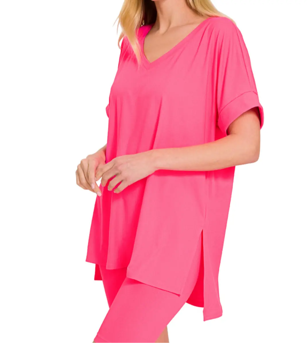 Classic Weekend Biker Set (Neon Fuchsia)