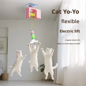 Interactive Kitten Wand - Electric Yo-Yo Ball Teaser Stick, Cat Toy for Kitten & Feline Playtime
