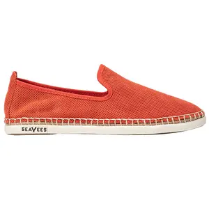 SeaVees Womens Ocean Park Perforated Slip On Flats Casual - Orange