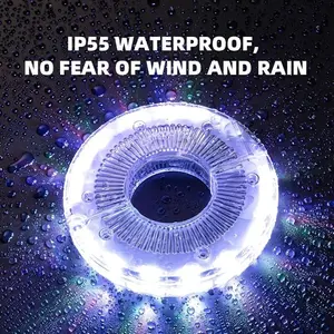 ROCKBROS 1 Count Bike Wheel Hub Light Waterproof Smart 12 LED Colorful Flash Light Safety Warning Fit Balance MTB/Road bikes