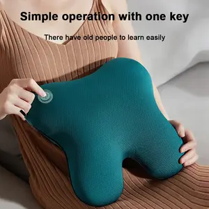 1X multifunctional bunny-shaped massage pillow with charging feature, 3D hand-simulated kneading and heat therapy, user-friendly bunny ear design, two directions for separate use on waist and back muscles relaxation, ideal gift