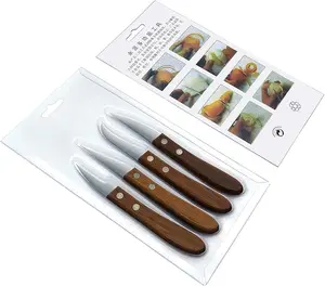 4-Piece Fruit & Vegetable Carving Knife Set – Sharp paring tools for DIY food art, precise cuts, durable blades, ideal for chefs and home kitchen creativity.